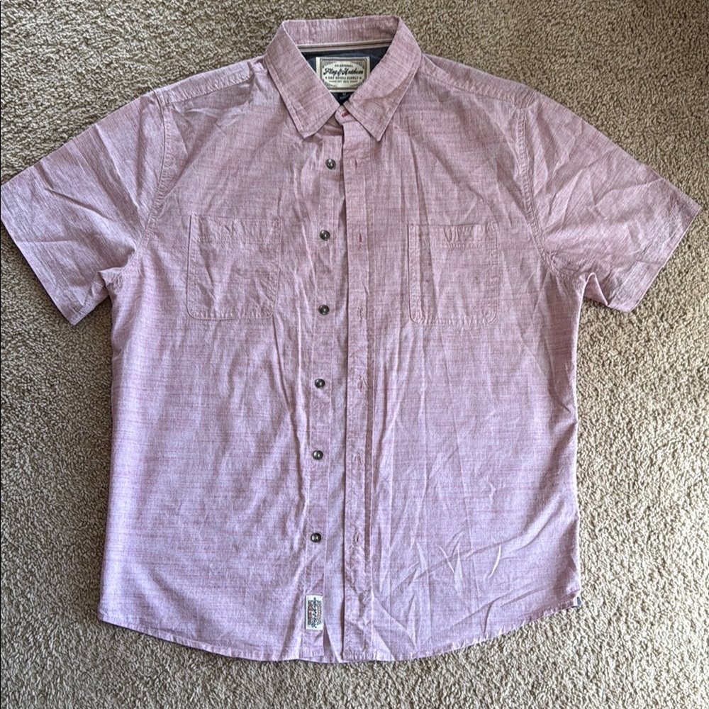 Men's Pink Short Sleeve Shirt